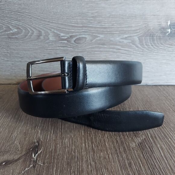 Roundtree & Yorke Black Full Grain Cowhide Belt 46 - Picture 1 of 8